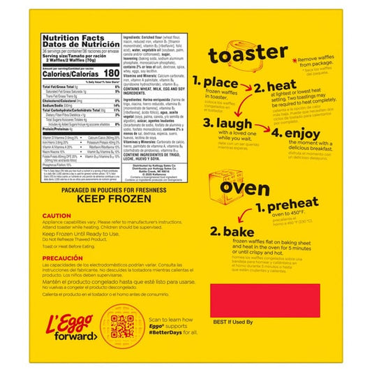Kellogg's Eggo Homestyle Waffles , 72-count