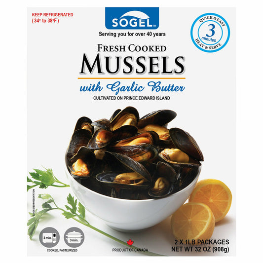 Sogel Fresh Cooked Mussels, 1 lb, 2-count