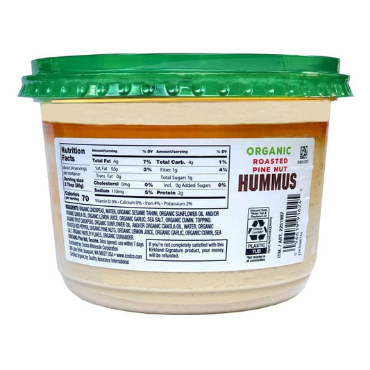 Kirkland Signature Organic Roasted Pine Nut Hummus, 34 oz
