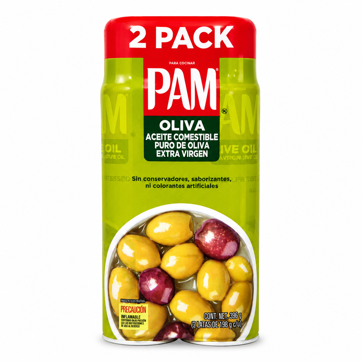 PAM Extra Virgin Olive Oil Cooking Spray, 2-Pack (7 oz / 198 g each)