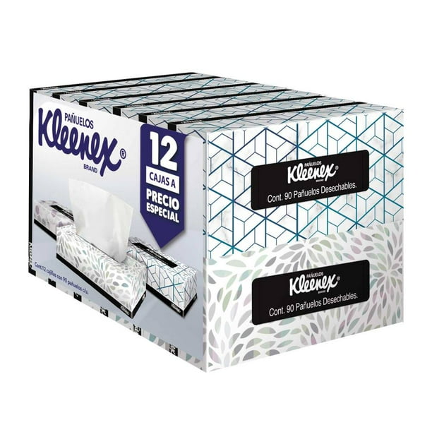 Kleenex Facial Tissue 12-Pack, 90 tissues each